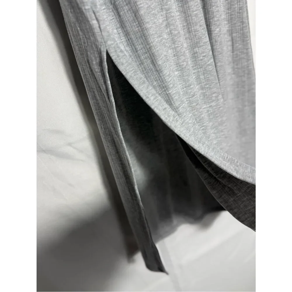 Auden Ribbed Pajama Skirt Gray Size XS Lounge Sleep Maxi Skirt NWOT Soft Stretch